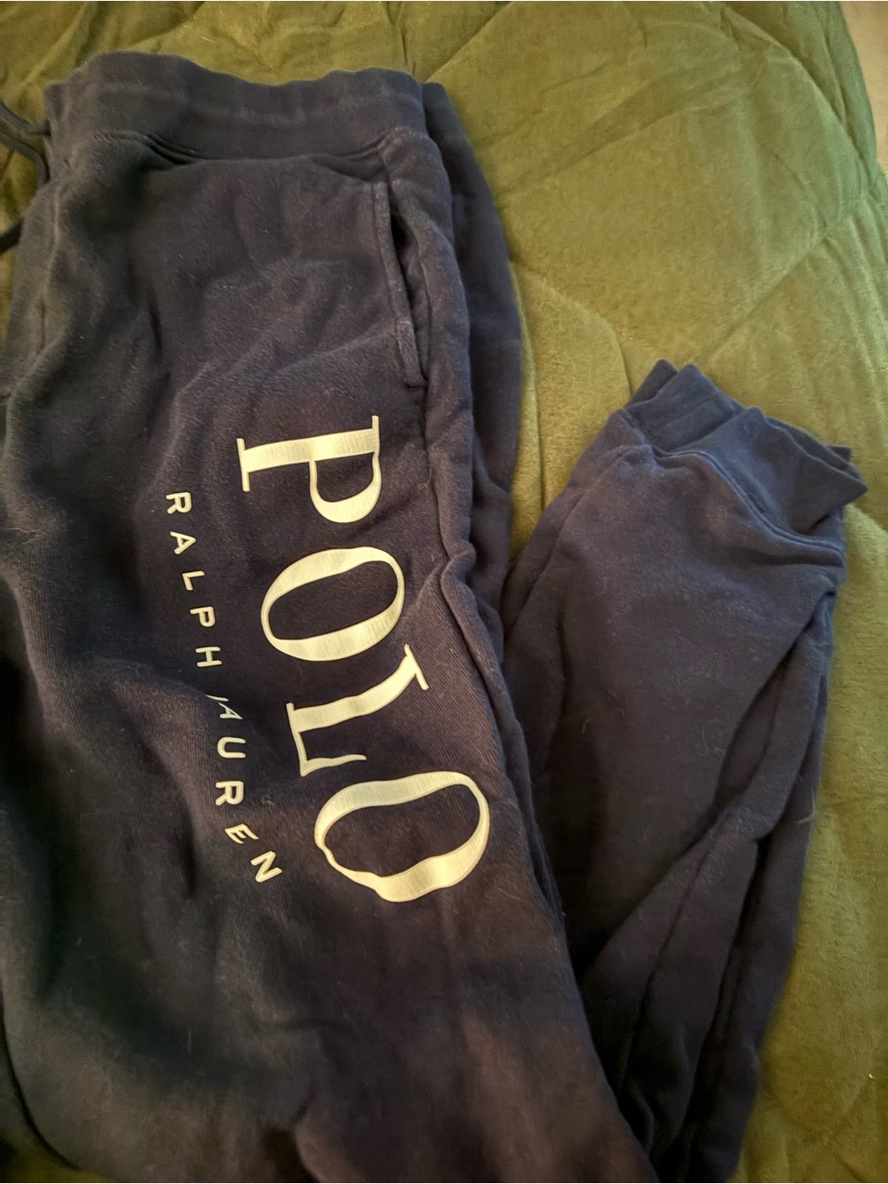 Polo by Ralph Lauren greenCrewneck Sweatshirt with navy joggers - Picture 2 of 12